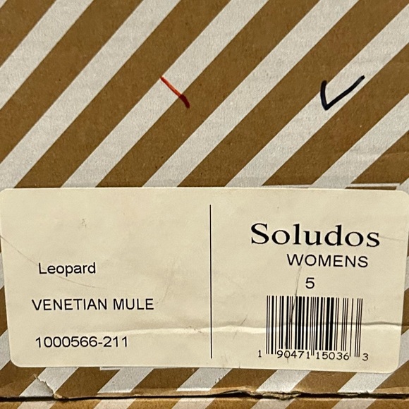 🍂NEW IN BOX Soludos Venetian Leopard Mules. Size: 5 - Picture 10 of 12